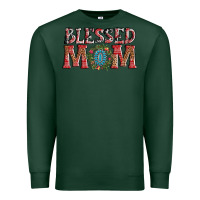 Sports Green blessed mom christmas Premium Sweatshirt - AdoDesignShop