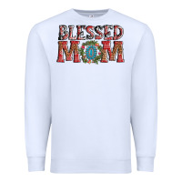 White blessed mom christmas Premium Sweatshirt - AdoDesignShop
