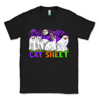 Black cat sheet ghost cats halloween Classic Tee - CowGirlArtShop