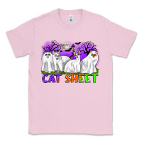 Bubblegum Pink cat sheet ghost cats halloween Classic Tee - CowGirlArtShop