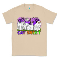 Mushroom cat sheet ghost cats halloween Classic Tee - CowGirlArtShop
