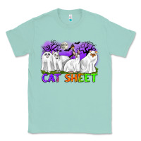Seafoam cat sheet ghost cats halloween Classic Tee - CowGirlArtShop