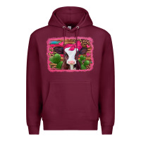 Burgundy valentines day baby calf Premium Hoodie - Jasminsmagicworld