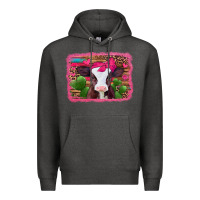 Charcoal Heather valentines day baby calf Premium Hoodie - Jasminsmagicworld