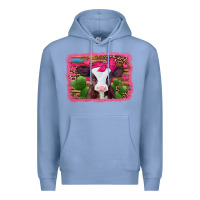 Colony Blue valentines day baby calf Premium Hoodie - Jasminsmagicworld