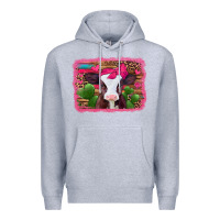 Heather Grey valentines day baby calf Premium Hoodie - Jasminsmagicworld
