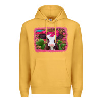 Mustard valentines day baby calf Premium Hoodie - Jasminsmagicworld