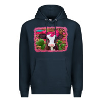 Navy valentines day baby calf Premium Hoodie - Jasminsmagicworld