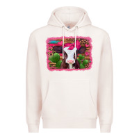 Pale Pink valentines day baby calf Premium Hoodie - Jasminsmagicworld