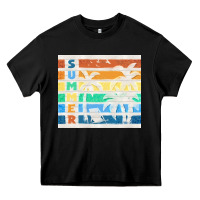 Black retro summer Heavy Core Tee - TumblerDesignByShophia