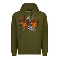 Army Green fall vibes Premium Hoodie - SublimationCraftShop