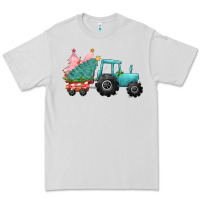 Dove Grey Christmas tree tractor Premium Tee - CowGirlArtShop