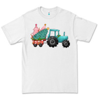 White Christmas tree tractor Premium Tee - CowGirlArtShop