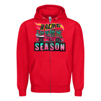 Red racing it's my favorite season sport car Zipper Hoodie - AdoDesignShop
