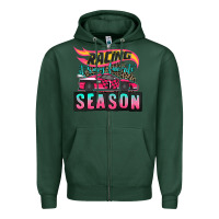 Sports Green racing it's my favorite season sport car Zipper Hoodie - AdoDesignShop