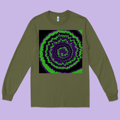 Halloween Tie Dye Pattern Black Long Sleeve Tee Designed By Ranaportraitstore