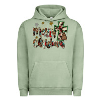 Pigment Oil Green merry christmas Urban Hoodie - JahusDesignShop