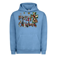 Pigment Pebble Blue merry christmas Urban Hoodie - JahusDesignShop