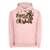 Pigment Salmon merry christmas Urban Hoodie - JahusDesignShop