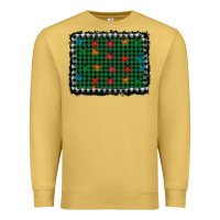 Antique Gold christmas buffalo plaid and lights background Premium Sweatshirt - AdoDesignShop