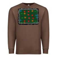 Chestnut christmas buffalo plaid and lights background Premium Sweatshirt - AdoDesignShop