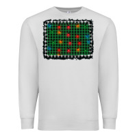 Dove Grey christmas buffalo plaid and lights background Premium Sweatshirt - AdoDesignShop