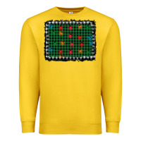 Lemon christmas buffalo plaid and lights background Premium Sweatshirt - AdoDesignShop