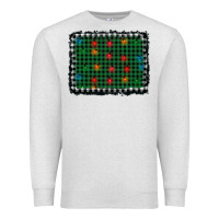 Christmas Buffalo Plaid And Lights Background Premium Sweatshirt | Teevron