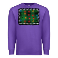 Purple christmas buffalo plaid and lights background Premium Sweatshirt - AdoDesignShop