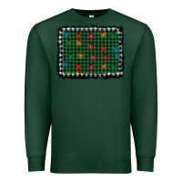 Sports Green christmas buffalo plaid and lights background Premium Sweatshirt - AdoDesignShop