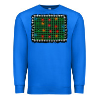 True Royal christmas buffalo plaid and lights background Premium Sweatshirt - AdoDesignShop