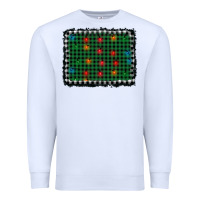 White christmas buffalo plaid and lights background Premium Sweatshirt - AdoDesignShop