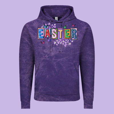 Easter With Leopard Vintage Hoodie Designed By Fadigitalartstudio