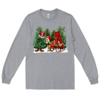 Heather Grey christmas santa Long Sleeve Tee - FaDigitalArtStudio