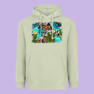 Cactus Gemstone Background Heavyweight Hoodie Designed By Adodesignshop