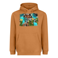 Meerkat cactus gemstone background Heavyweight Hoodie - AdoDesignShop