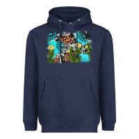Navy cactus gemstone background Heavyweight Hoodie - AdoDesignShop