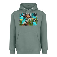 Sage cactus gemstone background Heavyweight Hoodie - AdoDesignShop