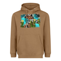 Toasted Coconut cactus gemstone background Heavyweight Hoodie - AdoDesignShop