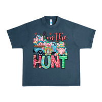 Midnight Navy Easter gnomes on the hunt Urban Heavy Tee - OliviaCreatesArt