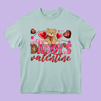 Daddy's Valentine Heavy Core Tee Designed By Howdyjamesfarm