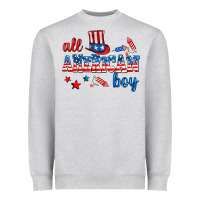 Heather Grey all american boy Heavyweight Sweatshirt - AdoDesignShop