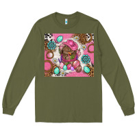 Army Green Cowboy Bunny Easter Tumbler Long Sleeve Tee - BundleAndBundleShop