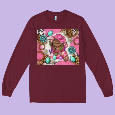 Cowboy Bunny Easter Tumbler Long Sleeve Tee Designed By Bundleandbundleshop