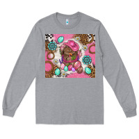 Heather Grey Cowboy Bunny Easter Tumbler Long Sleeve Tee - BundleAndBundleShop