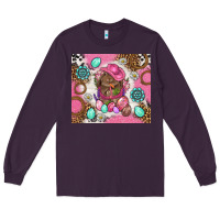Plum Cowboy Bunny Easter Tumbler Long Sleeve Tee - BundleAndBundleShop