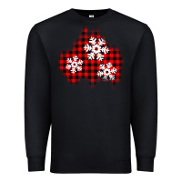 Black Christmas snowflakes patch Premium Sweatshirt - AdoDesignShop