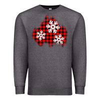 Charcoal Heather Christmas snowflakes patch Premium Sweatshirt - AdoDesignShop