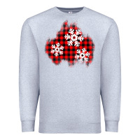 Heather Grey Christmas snowflakes patch Premium Sweatshirt - AdoDesignShop
