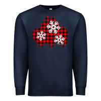 Navy Christmas snowflakes patch Premium Sweatshirt - AdoDesignShop